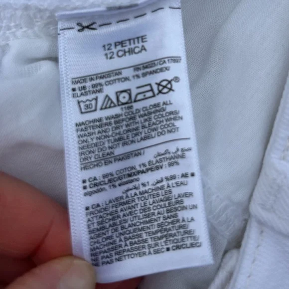 Old Navy High Rise OG Straight White Denim Jeans Women’s 12P - Picture 4 of 4